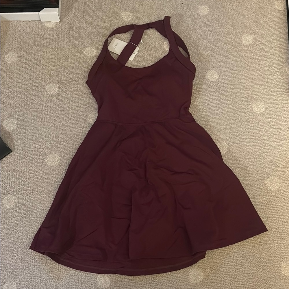Sport Burgundy Sleeveless Dress with shorts